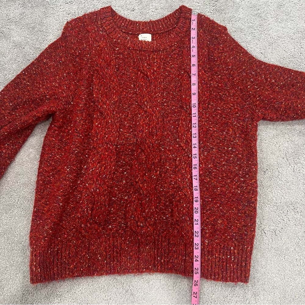 A New Day Crew Neck Cable Knit Sweater Women’s Sz L - Picture 6 of 8
